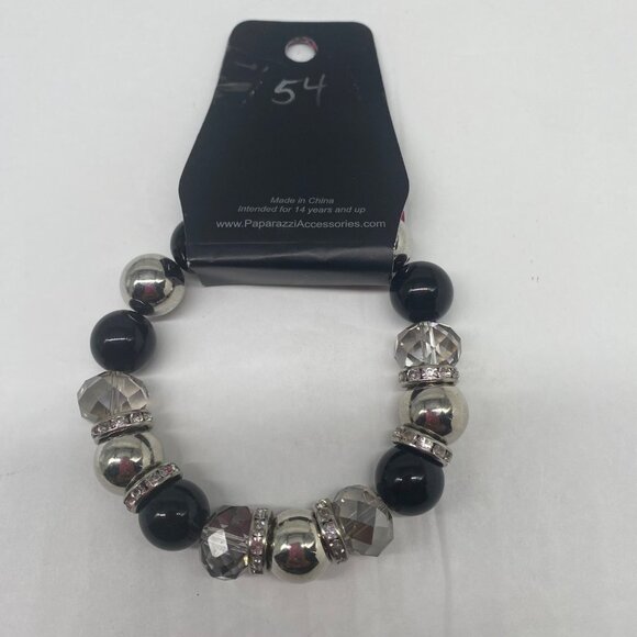 Paparazzi Jewelry Camera Chic Black and Sliver Bracelet Item 54 - Picture 5 of 5
